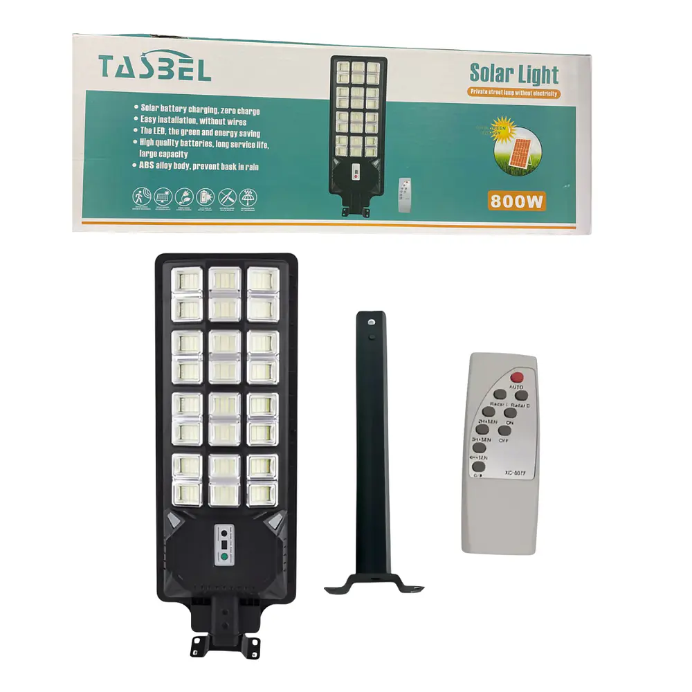 Foco Solar Con Poste 800 W