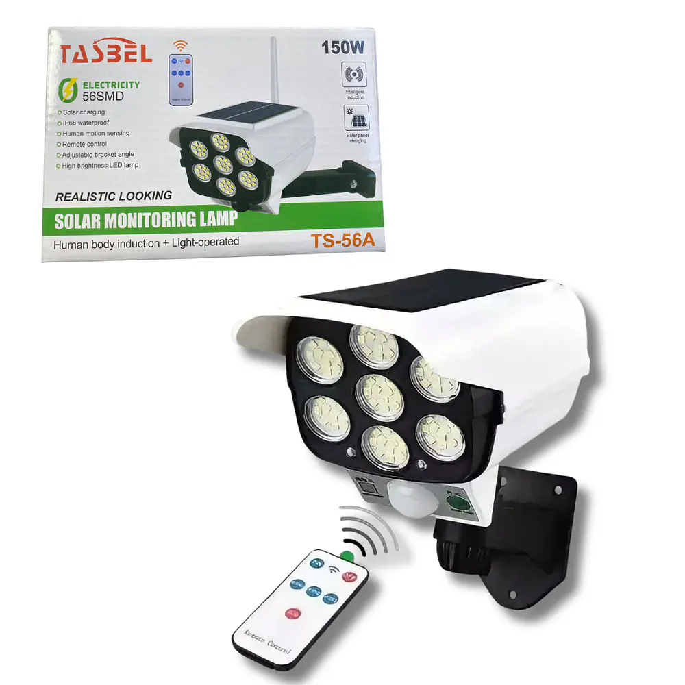 Foco Solar Con Control Tipo Cámara 