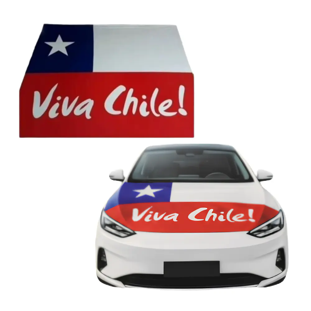 Bandera para Auto Fiestas Patrias Viva Chile 