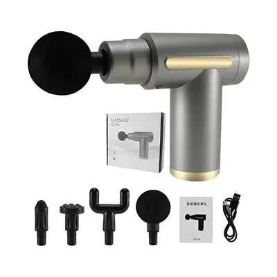 Pistola Masajeadora con Accesorios Recargable USB