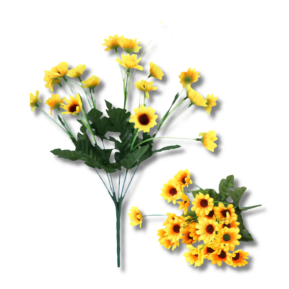 Ramillete Flores Artificiales Amarillas