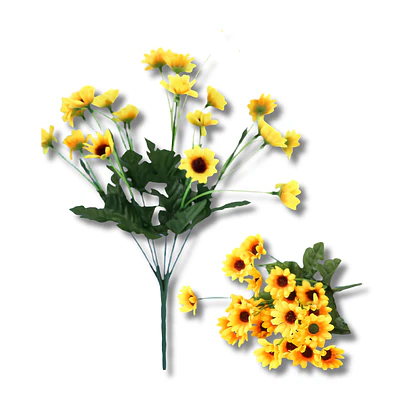 Ramillete Flores Artificiales Amarillas
