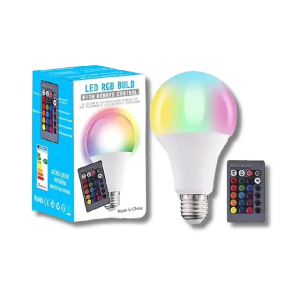 Ampolleta Led con Control 16 Colores 10 W