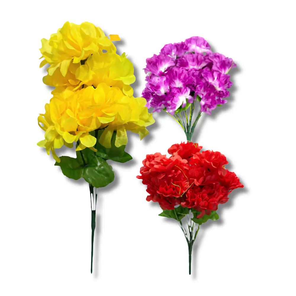  Ramillete Flores Artificiales Modelo 6 Colores