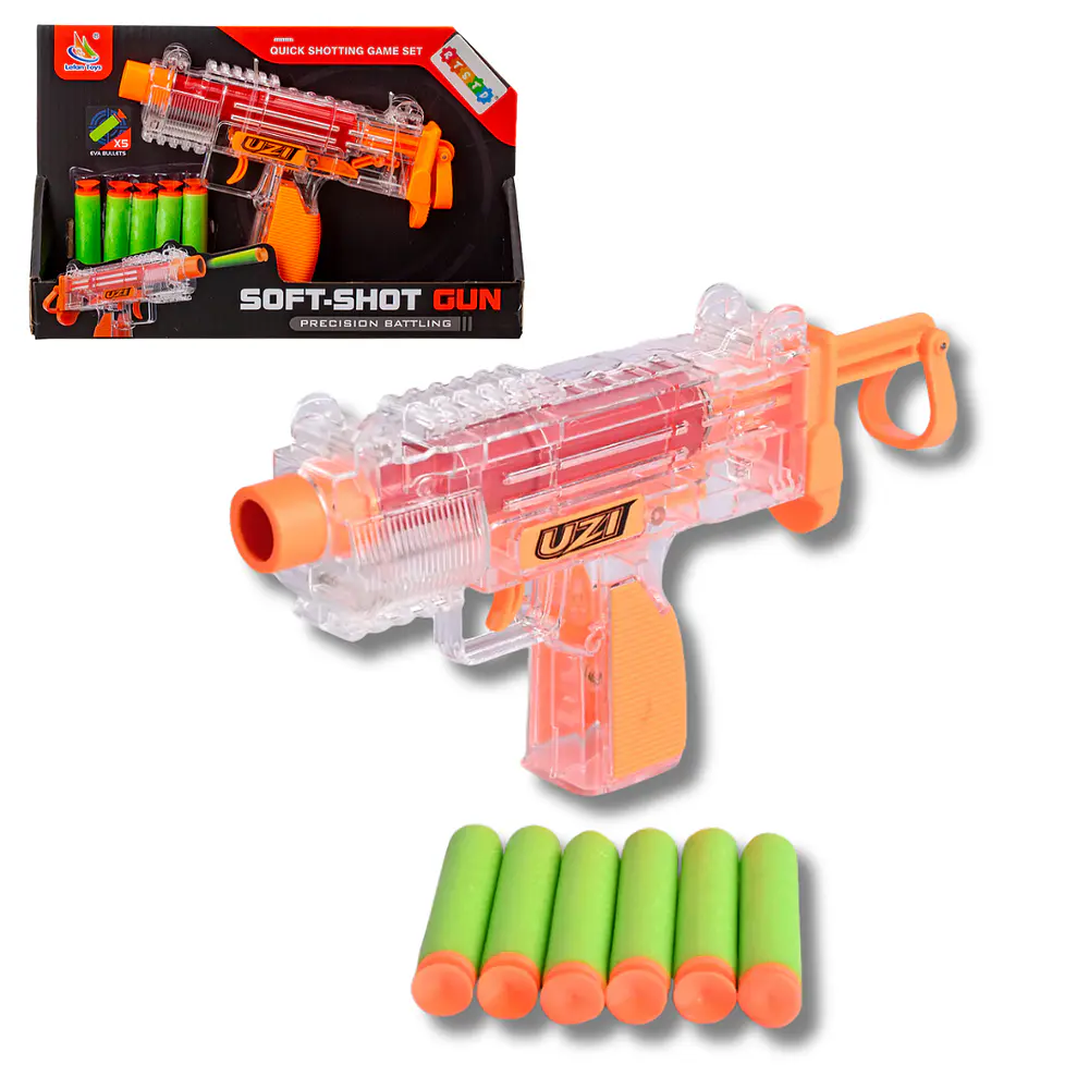 Pistola Juguete Soft Gun 5 Dardos de Espuma 