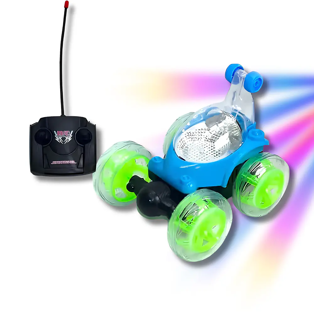 Auto Loco con Luces y Control Remoto 