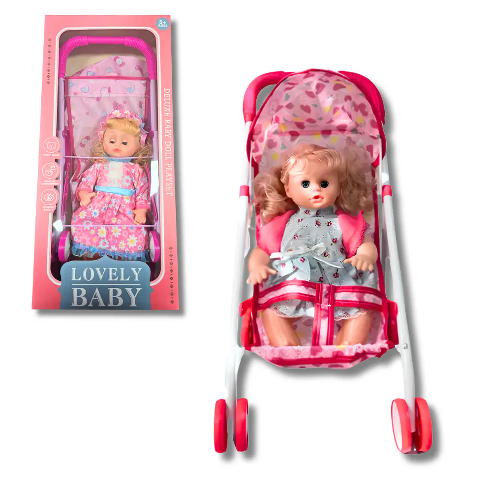 Muñeca con Coche Lovely Baby Modelo 3