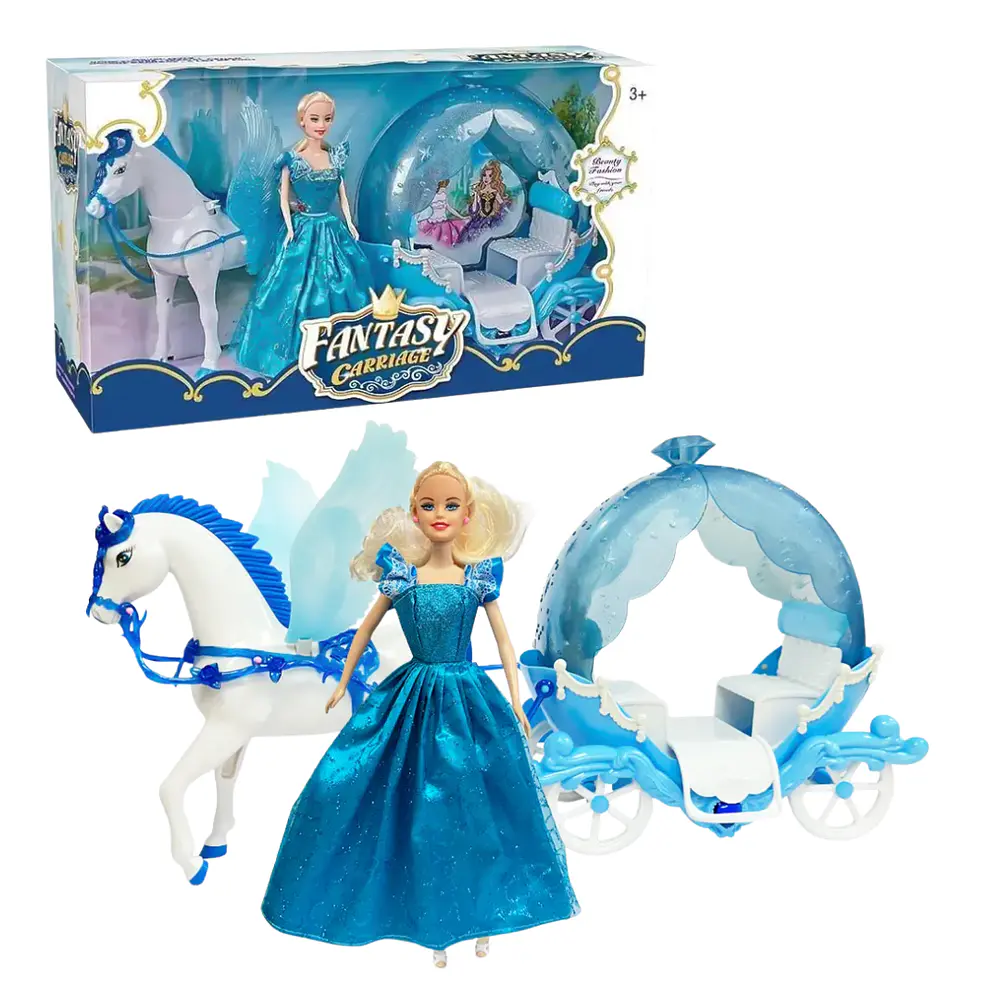 Muñeca con Caballo y Carruaje Fantasy Carriage