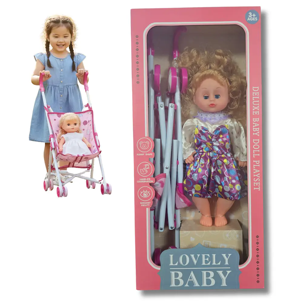 Muñeca con coche Lovely Baby Modelo 2