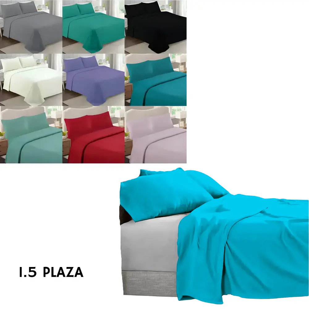 Sábanas de Polar 1.5 Plaza Varios Colores