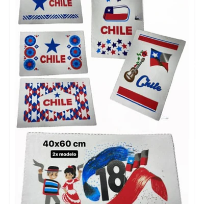 Pack 12 paños de cocina 40X60 cm Fiestas Patrias 
