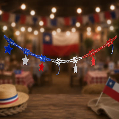 Guirnalda Con Estrellas Fiestas Patrias 