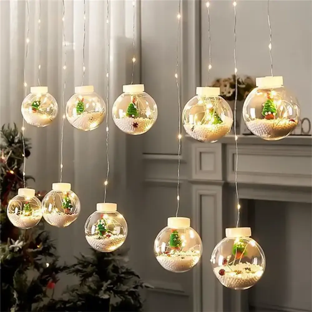 Guirnalda LED de esferas colgantes