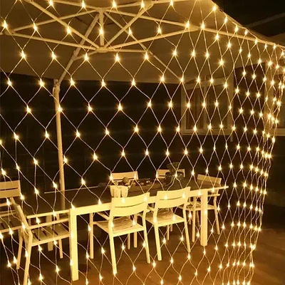 Malla solar LED cálida 