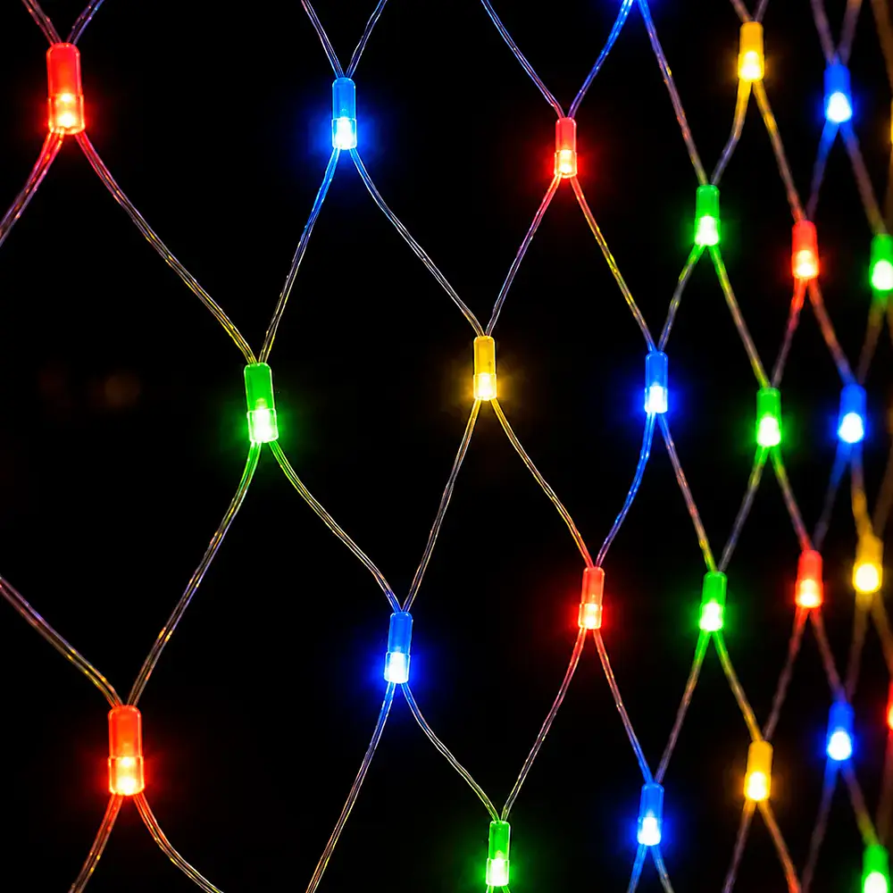 Malla solar LED multicolor 200 luces