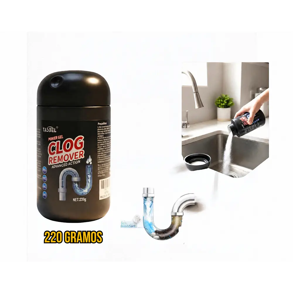 Polvo para destapar alcantarilla