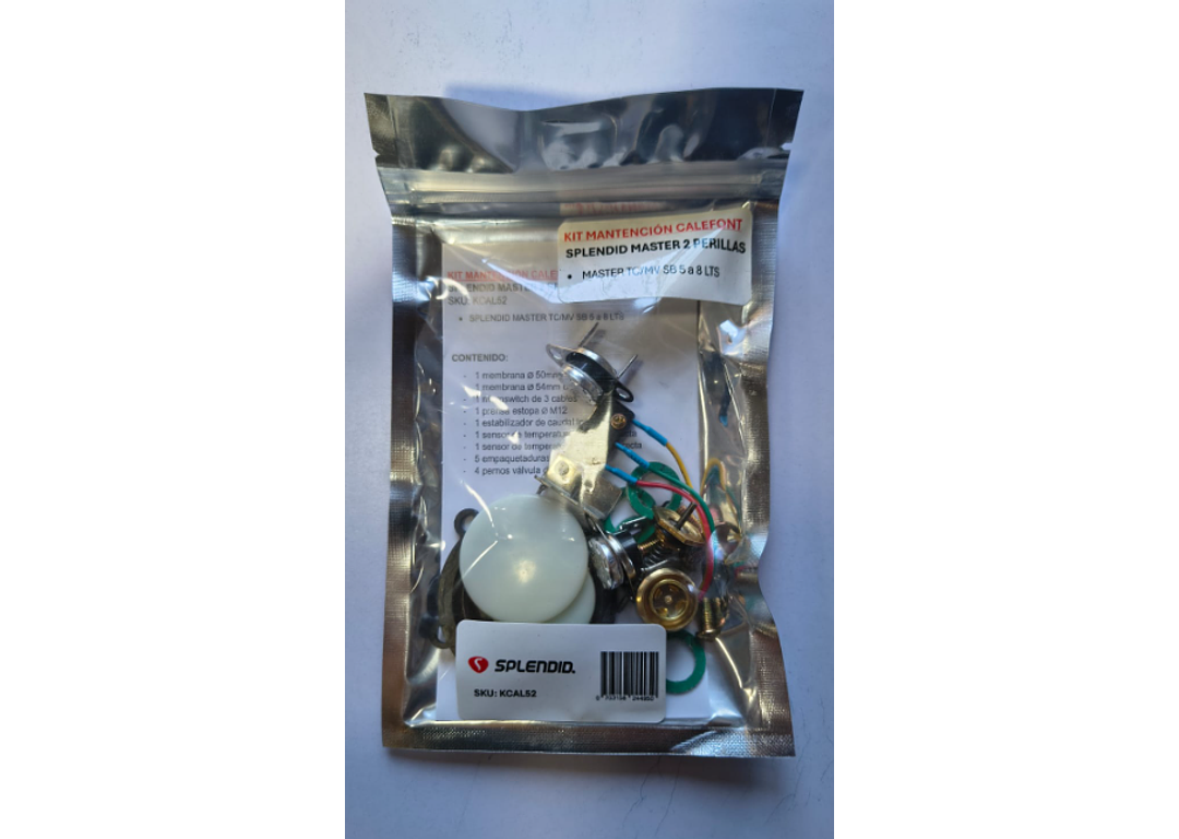 Kit Mantención Calefont Splendid Master 2 Perillas de 5 a 8 Litros  