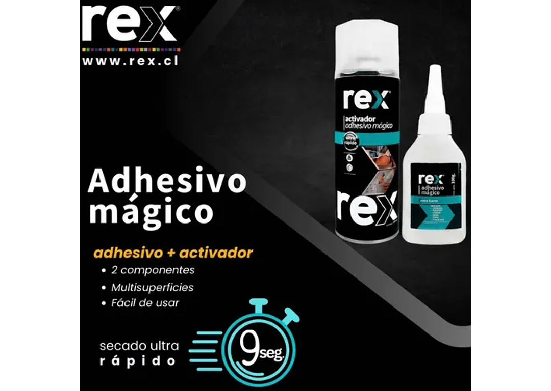 Adhesivo Mágico 100gr, Activador Spray 400gr 