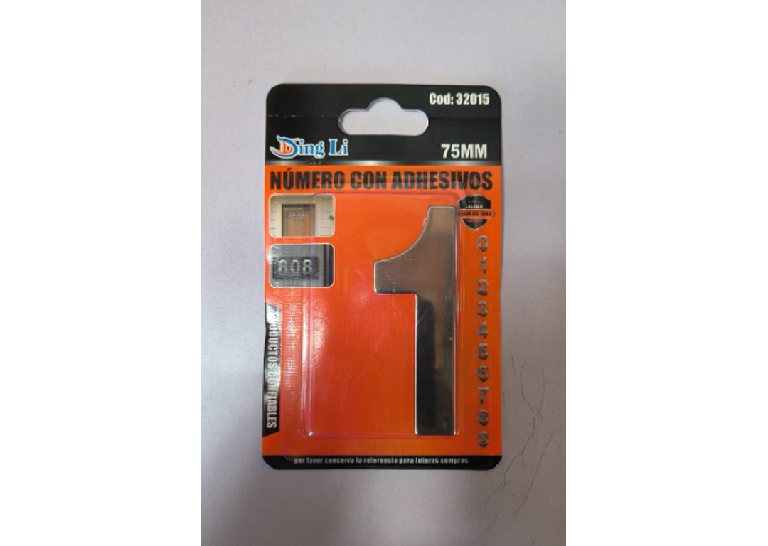 Números con Adhesivos de Acero Inoxidable 