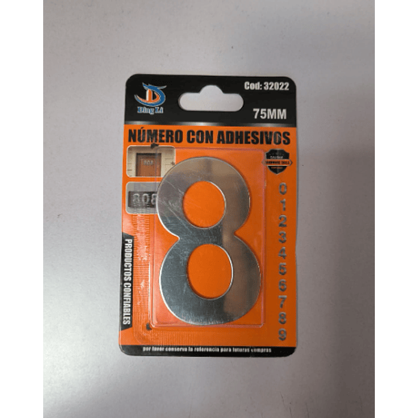Números con Adhesivos de Acero Inoxidable (Mayor de 10) 9
