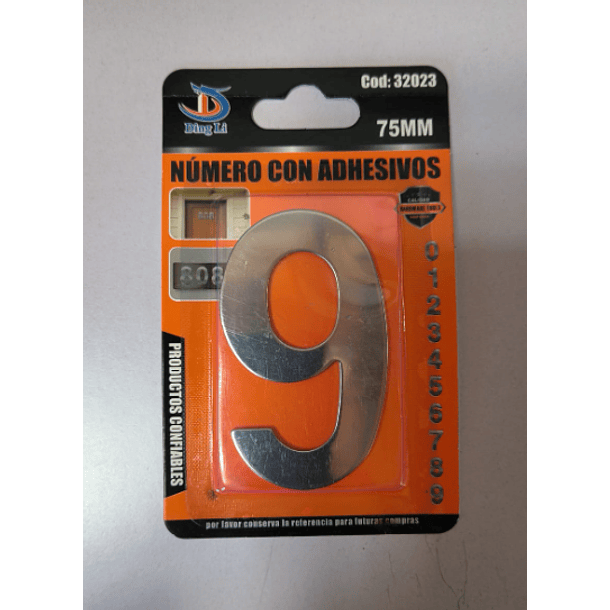 Números con Adhesivos de Acero Inoxidable (Mayor de 10) 10