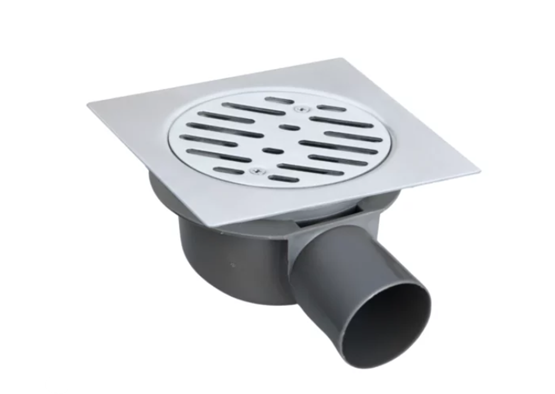 Pileta Acero Inoxidable 15×15 con Rejilla y Trampa de PVC