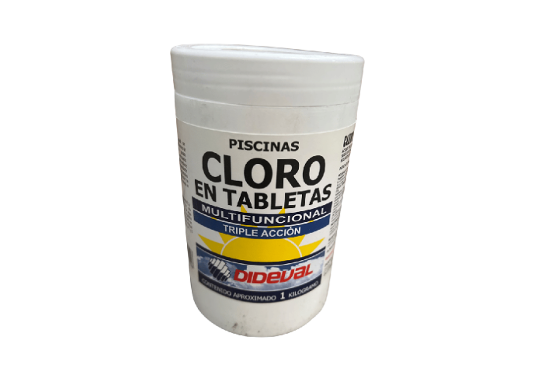 Cloro Multifuncional en Tabletas, Pote 1Kg (Mayor de 12)