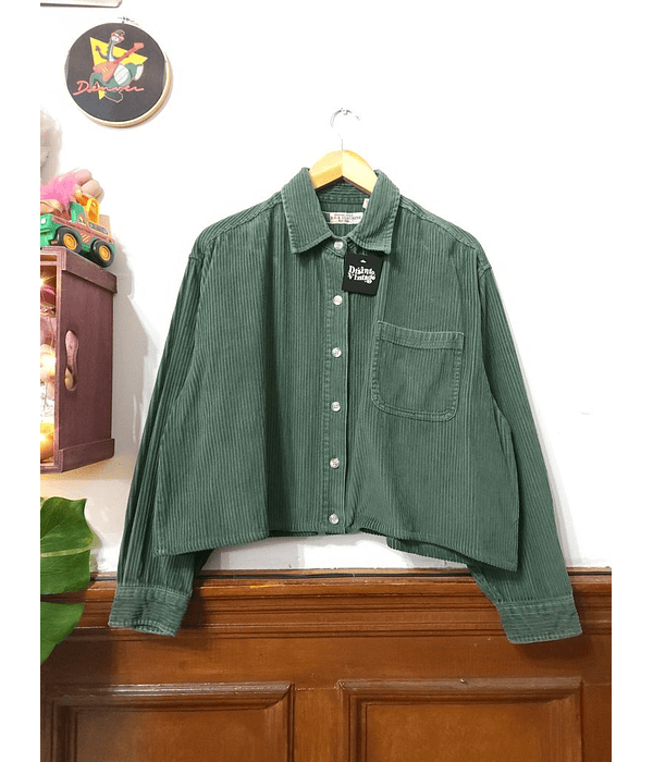 Camisa crop cotele vintage BCI CLOTHING talla XL-2XL
