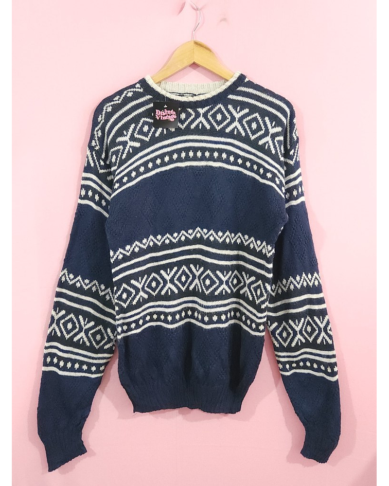 Sweater vintage AZUL MARINO talla M 