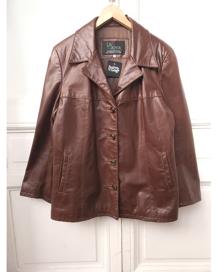 Chaqueta vintage leather DI CAPRA talla L mujer 