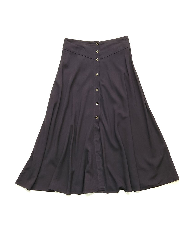 Falda midi vintage negra ECOTE talla XS-S
