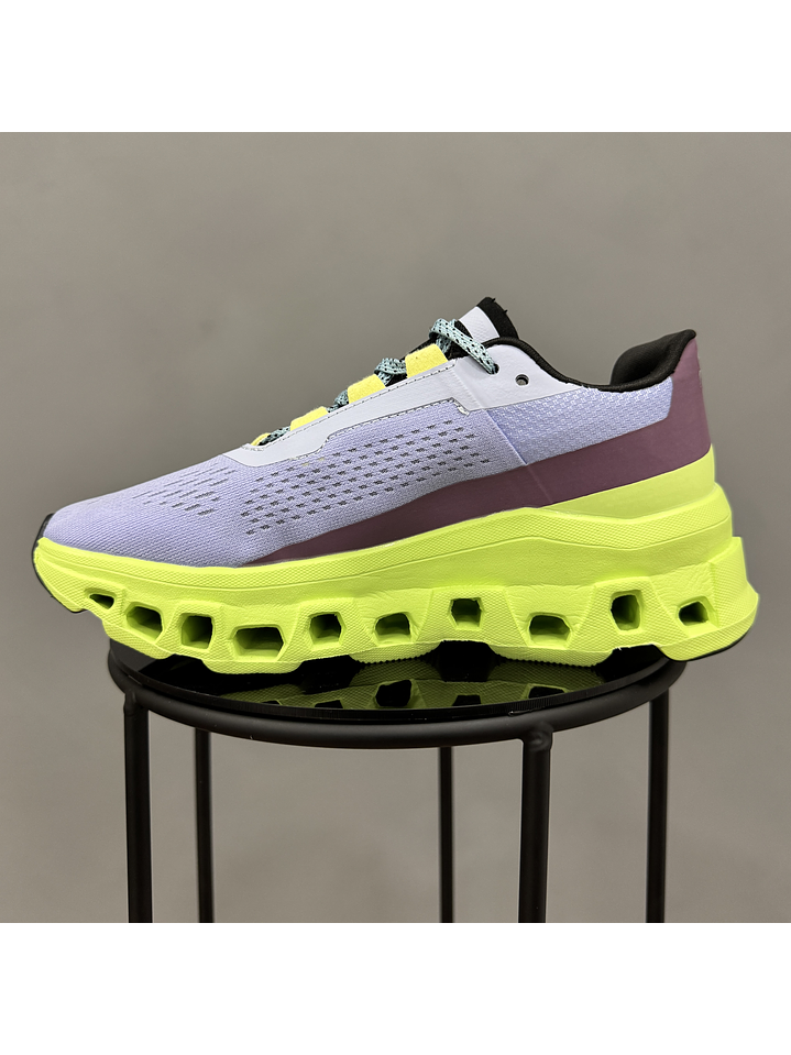 On Cloudmonster Verde Morado 2