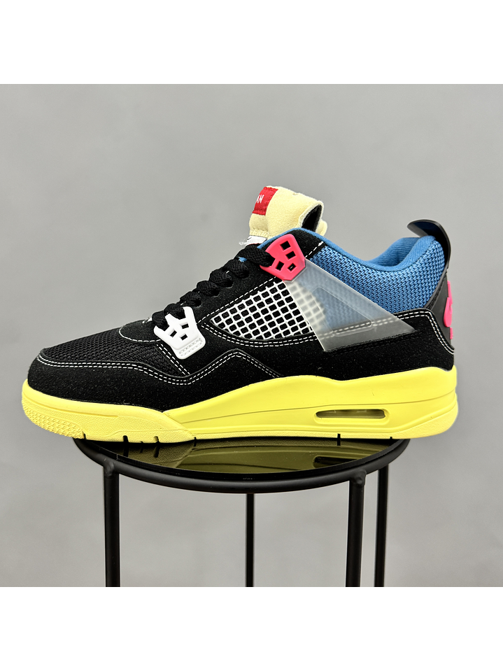 Jordan Retro 4 Union LA Negro 3