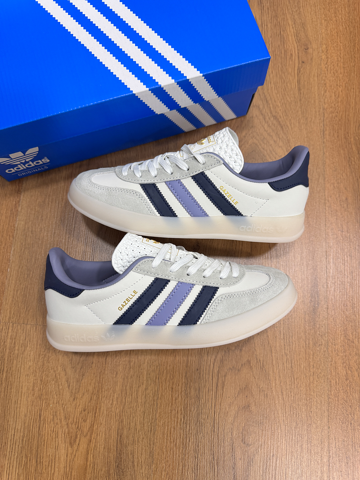 Adidas Gazelle Indoor White Purple 1
