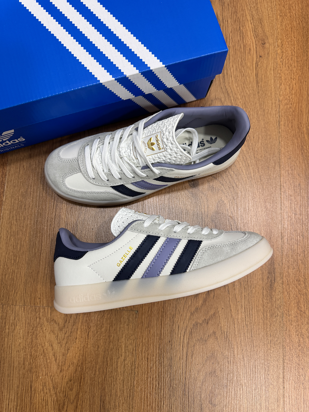 Adidas Gazelle Indoor White Purple 3