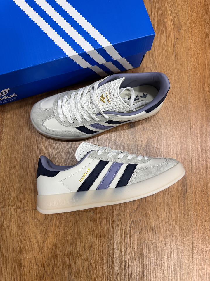 Adidas Gazelle Indoor White Purple 3