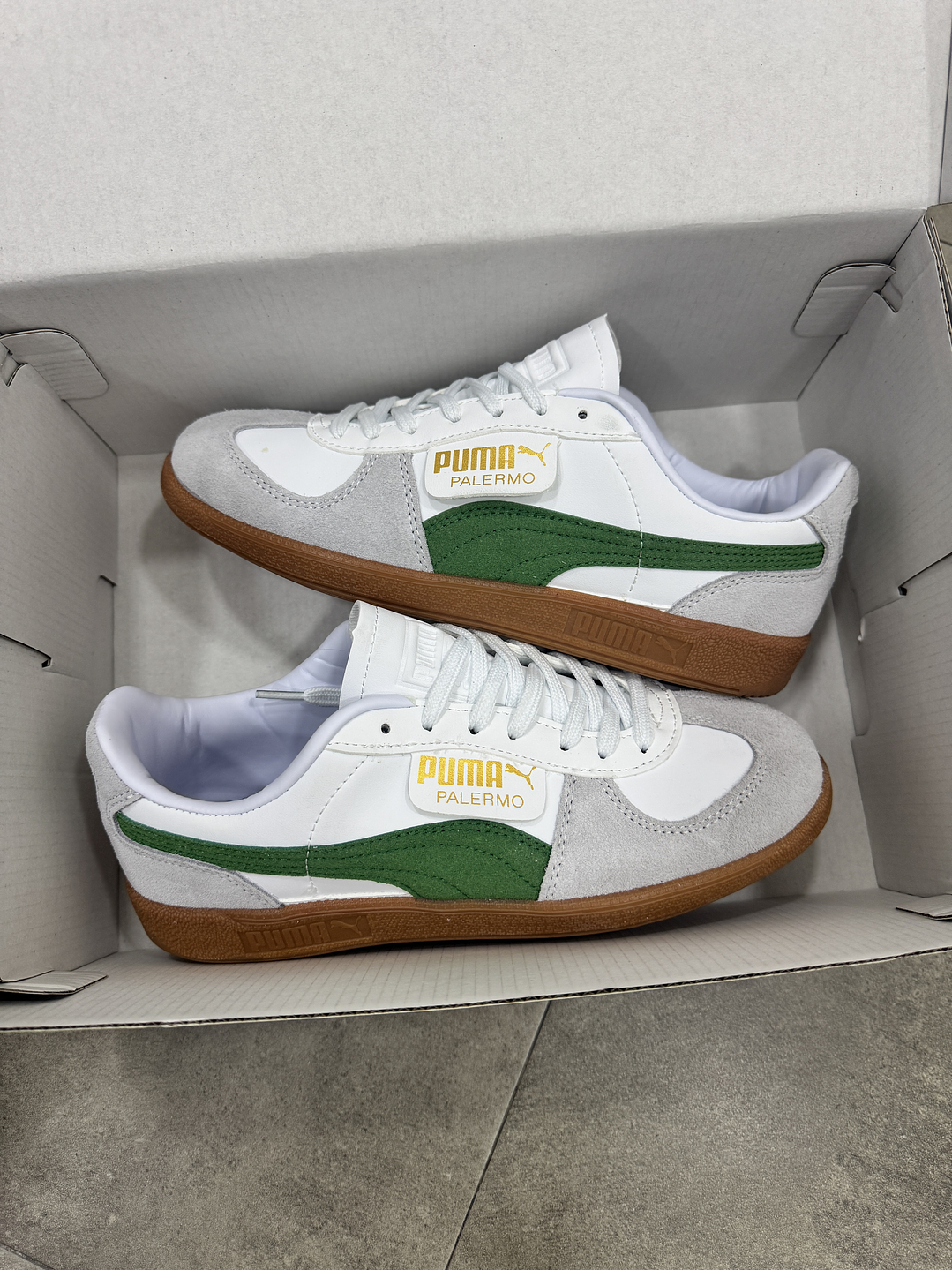 Puma Palermo White Green  4