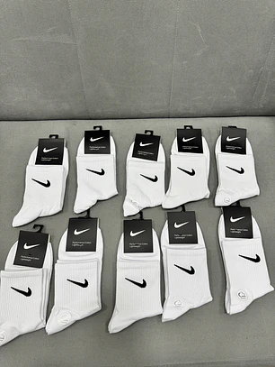 Medias Nike Blancas X10 Unidades 