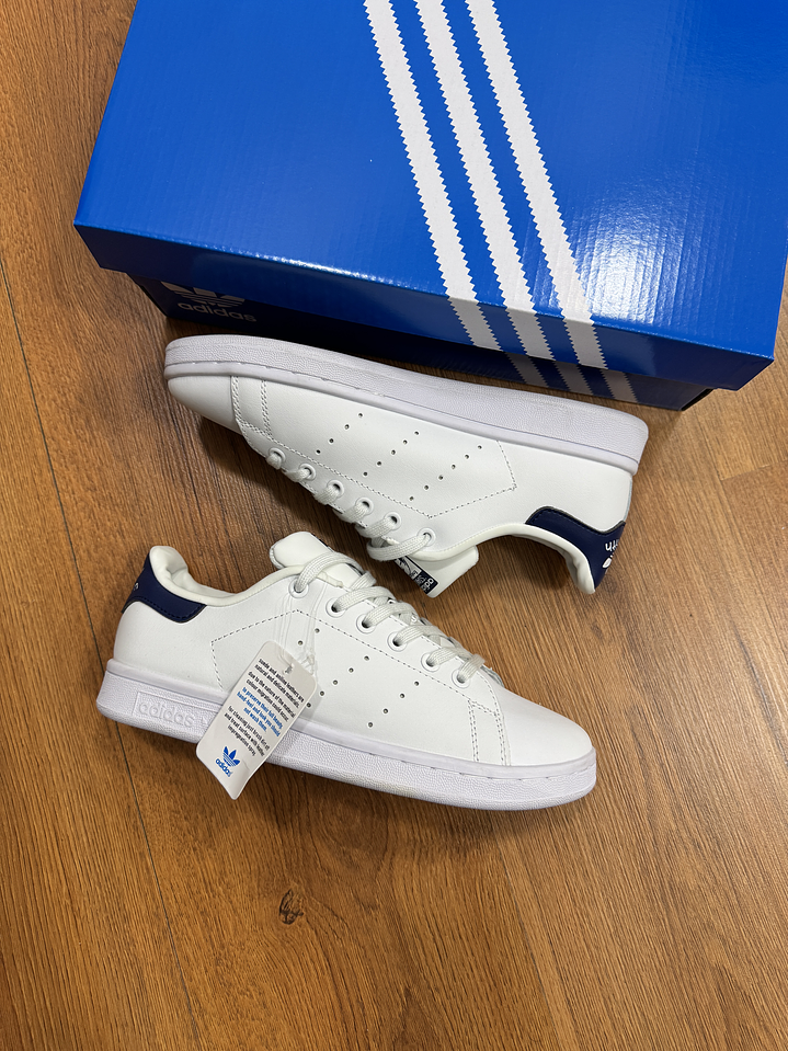 Adidas Stan Smith Classic White Blue  2