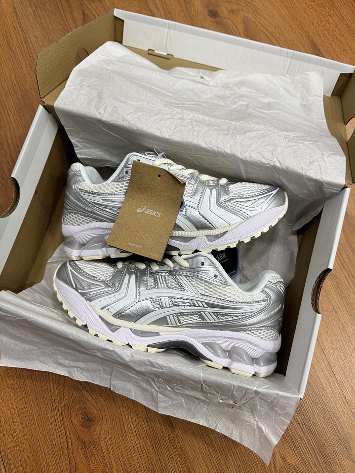 Asics Kayano 14 Metallic White  3