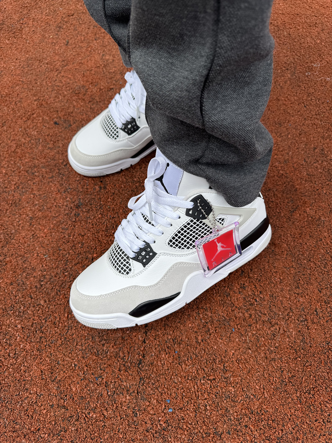 Jordan Retro 4 Military White Black  1