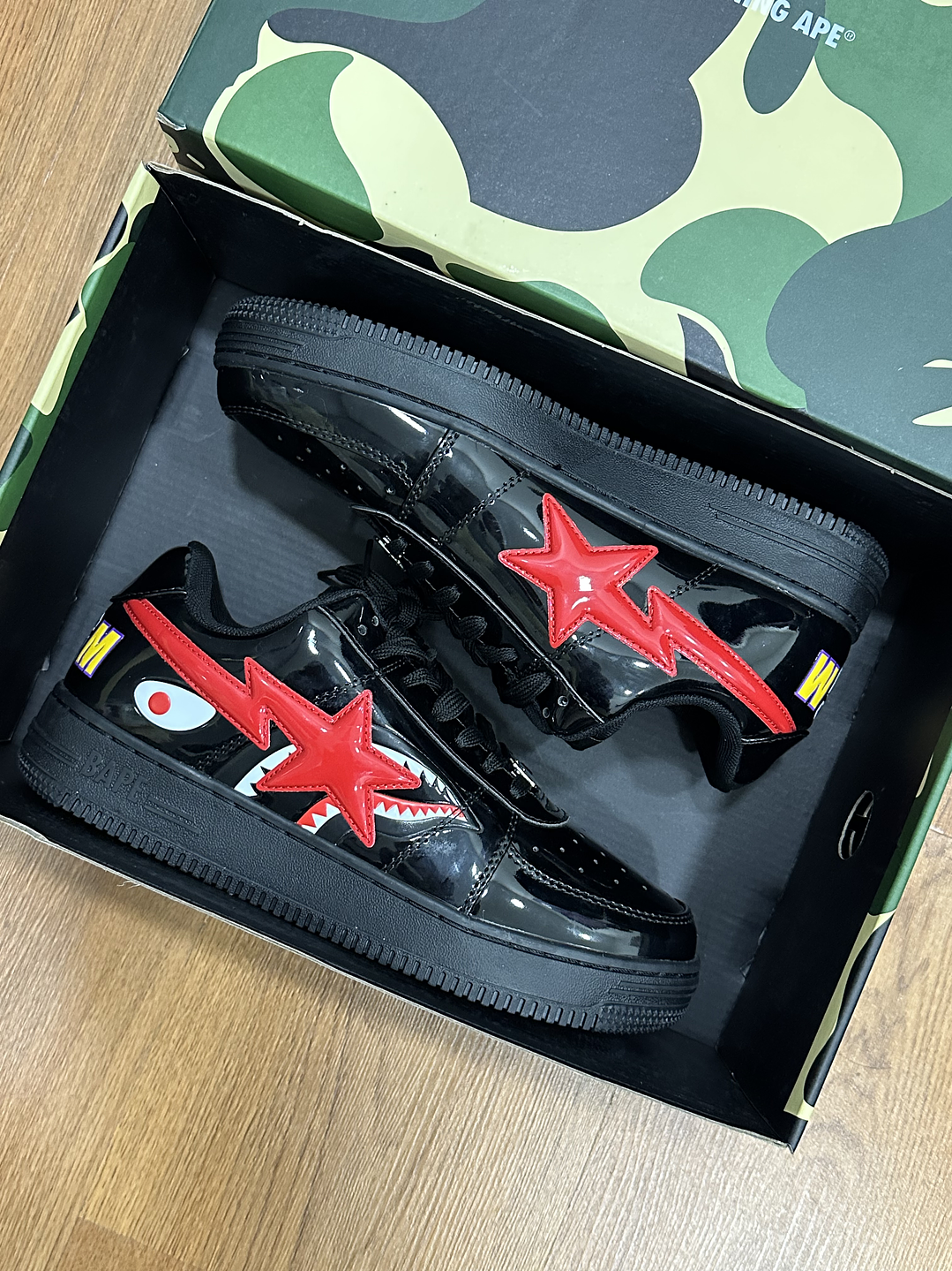 Bape Sta Shark Black Red  2