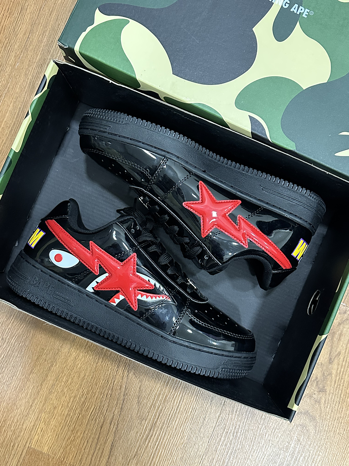 Bape Sta Shark Black Red  2