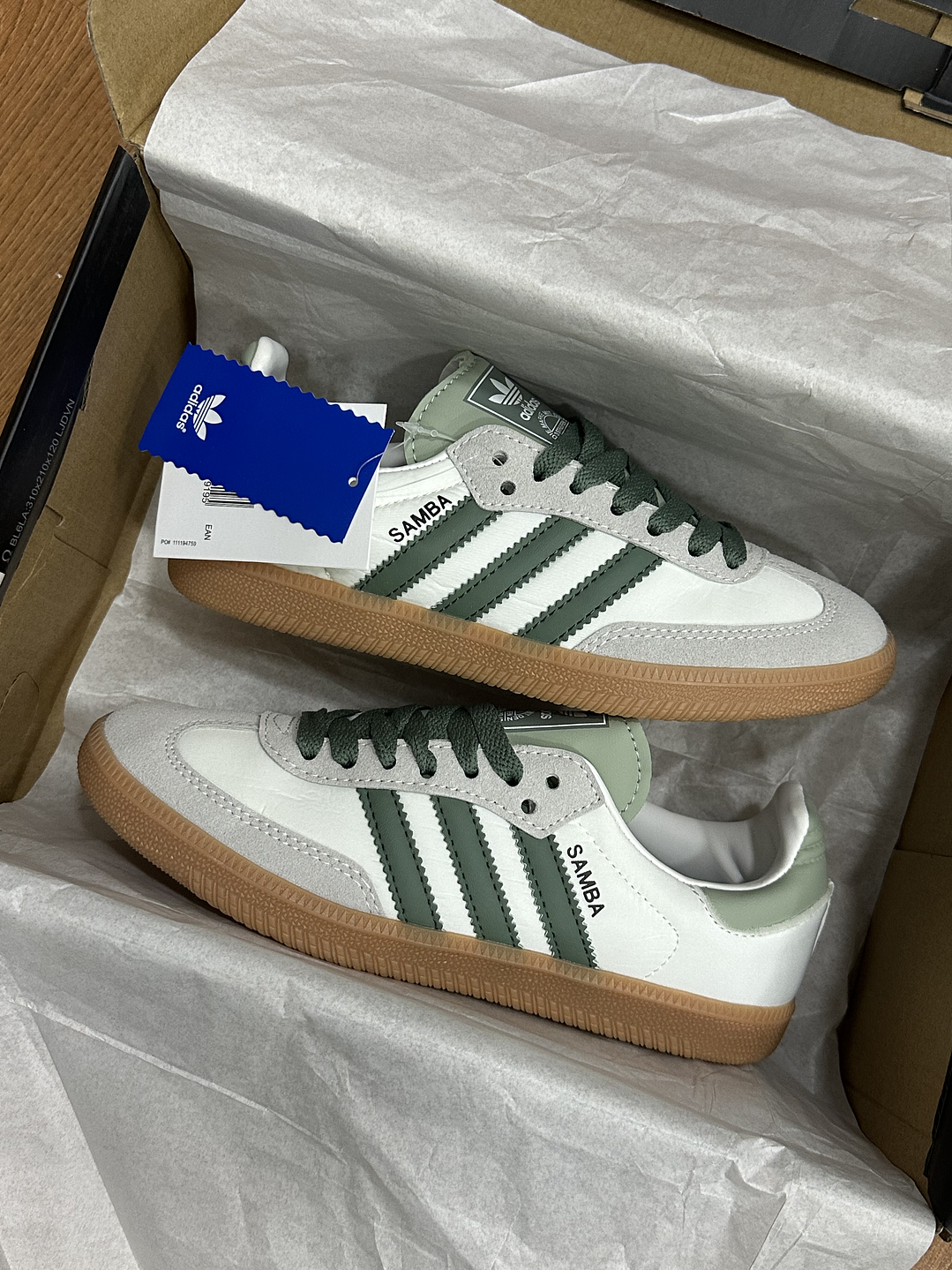 Adidas Samba Silver Green  1