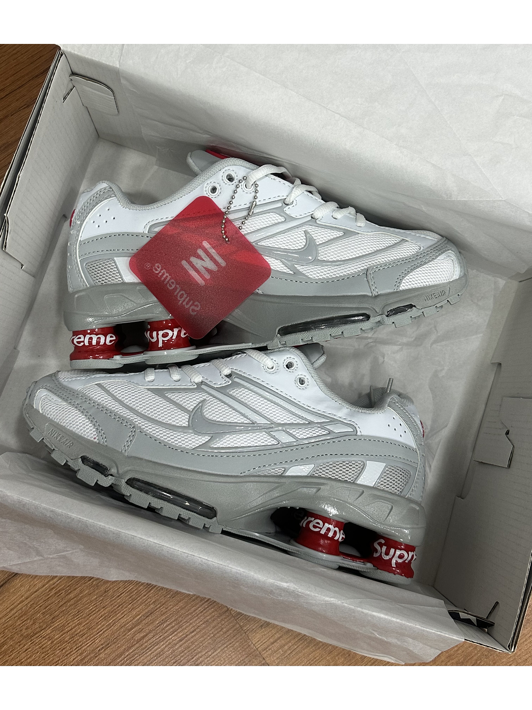 Nike Shox X Supreme Grey 1