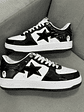 Bape Sta Low Charol White Black - Miniatura 1