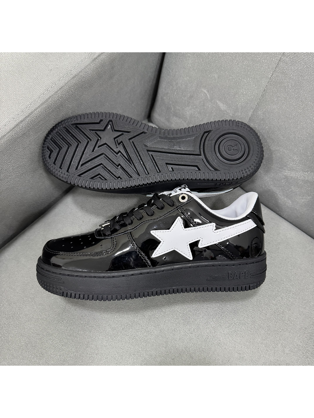 Bape Sta Charol Negro Blanco 1