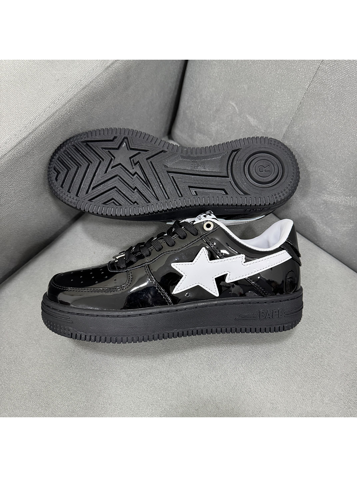 Bape Sta Charol Negro Blanco 1