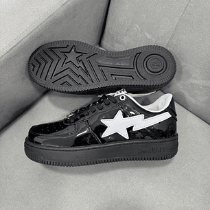 Bape Sta Charol Negro Blanco