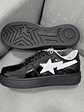 Bape Sta Charol Negro Blanco - Miniatura 1
